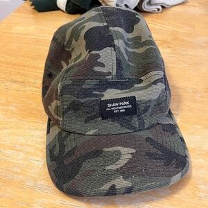 Vintage Y2K Shaw Park Camo Strapback Hat - RARE